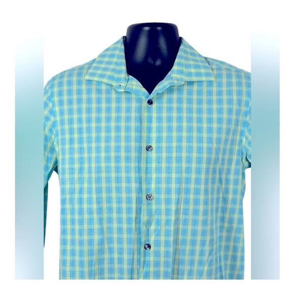 Apt 9 Premier Flex Plaid Slim Fit Button-Down Shirt Medium NWOT - Picture 3 of 15